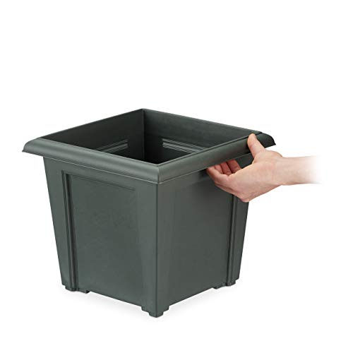 Relaxdays 40 x Pflanzkübel, quadratisch, außen u. innen, Kunststoff, Pflanztopf, Füllmenge 5 Liter Erde, Blumenkübel… – Bild 8