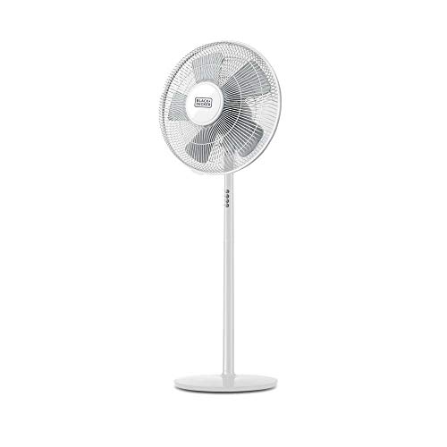 Black+Decker Bxefp60E Ventilateur Sur Pied Plastique, Blanc