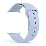 Teslasz Apple Watch Band,Soft Silicone Replacement Sport Wristbands Straps for Apple Watch (Lilac 38 MM)