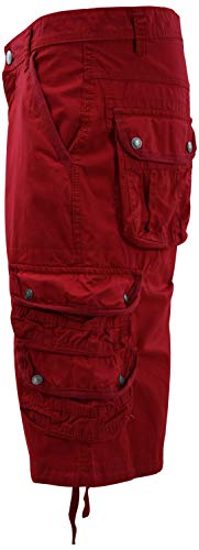 ChoiceApparel Mens Cargo Shorts (42, 333-Red) - Thumbnail 2