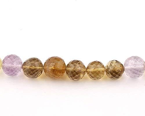 1 Strand Natural Ametrine Faceted Rondelles - Ametrine Rondelle Beads 10mm-12mm 8.5 Inches by Gemswholesale