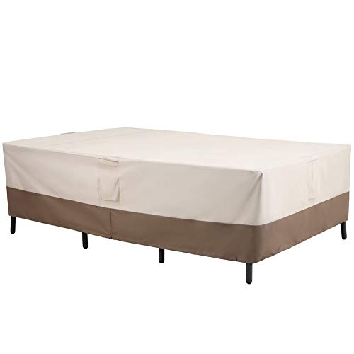 PHI VILLA Patio Furniture Set Covers Waterproof, Outdoor Dining Table