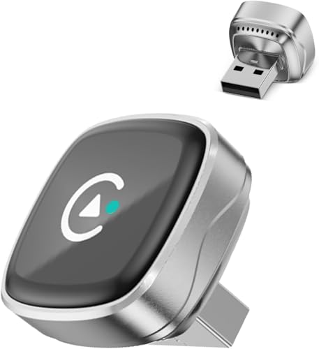 2026 Upgrade Ultra Mini CarPlay Wireless Adapter, Wireless Android Auto, 5.8 GHz WiFi, 3-5s Automatic Connection, USB-C/USB-A, Compatible with iOS10+, Android 10+, Stable & Liquid