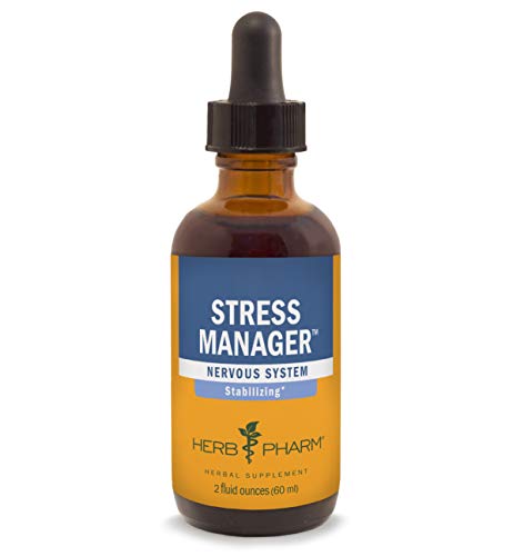 Herb Pharm Stress Manager Liquid Herbal Formula with Rhodiola and Holy Basil Liquid Extracts - 2 Ounce