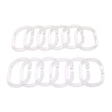 Ikea 231.029.00 Ringsjon Shower Curtain Rings, Clear, Set of 12