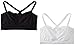 Hanes Women's Bandini Bra, White/Black, Medium (Pack of 2)