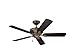 Luminance Veranda Outdoor Ceiling Fan with Pull Chain | Wet Rated Hanging Fixture with 5 Weather Resistant Blades | Downrod Mount of Overhead Install | light Kit Adaptable, Vintage Steel, 51 to 55 Inches