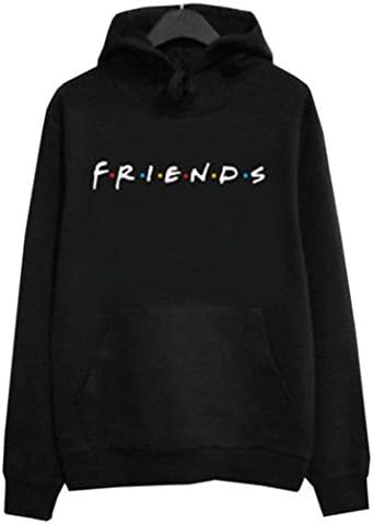 Aurorao Women Friends Print Hoodie Sweatshirt Loose Pullover Sweater Jumper Tops