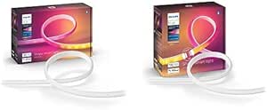 Philips Hue Bluetooth Gradient Ambiance Smart Lightstrip (6ft Base Kit + 3ft Extension Bundle), Multicolor Strip, Works with Apple Homekit and Google Home, White