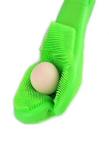 Pausseo Cleaning Silicone Gloves - Durable Gardening Household Dishwashing Magic Reusable Brush Scrubber Heat Resistant High Temperature Insulated Glove Clean Tool (General Left Right Hand)