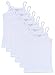 Sweet & Sassy Girls Undershirt Camisole Tank Tops, White, Large/10-12 (Pack of 6)'