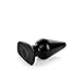 Healthy Vibes Large Oversized Black Butt Plug 5.5'' - Smooth Anal Plug with Safety Base