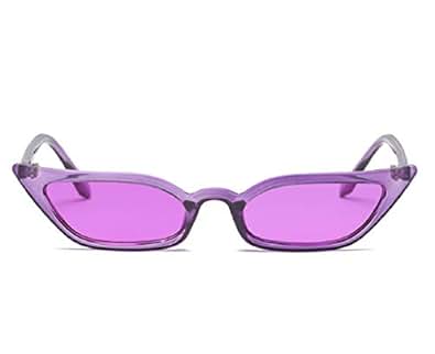 Small Frame Skinny Cat Eye Sunglasses for Women Colorful