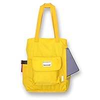 ETIUC Women Heavy Duty Shoulder Canvas Large Multiple Waterproof Pocket Waterproof Tote Bag (Yellow)