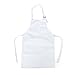 Opromo Colorful Cotton Canvas Kids Aprons with Pocket, Artist Apron & Chef Apron(S-XXL)-White-S