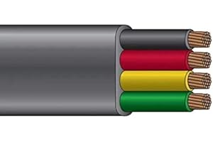 Nassau Electrical Supply 10/3 Heavy Duty Flat Jacketed Submersible Cable Well Pump Wire Black 600V (100FT)