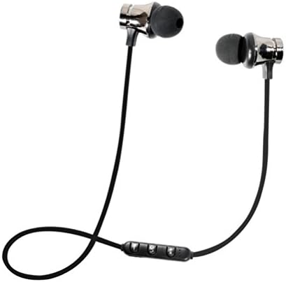 Dirance BT 4.2 Wireless Magnetic in-Ear Sports Stereo Bass Earbuds Earphone Headphone with Mic for Cellphone Tablet Laptop (Silver)