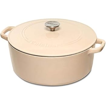 Cuisinart Cast Iron Cast Iron Casserole, Dutch Oven, 7-Quart, Blush