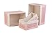 Wooden Storage Bin Containers - Decorative Closet, Cabinet and Shelf Basket Organizers Lined With Machine Washable Soft Linen Fabric - Pink, Large