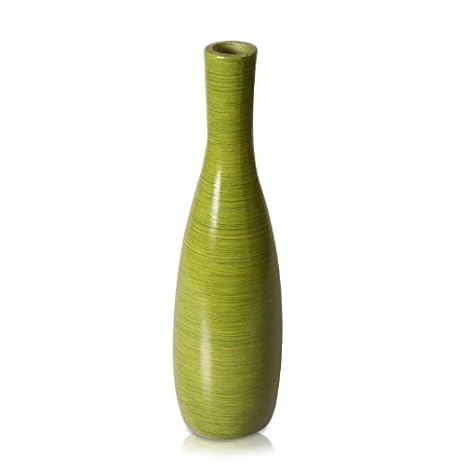 Buy Adeco Decorative Gloss Finish Slim Neck Design Tall Wood Vase