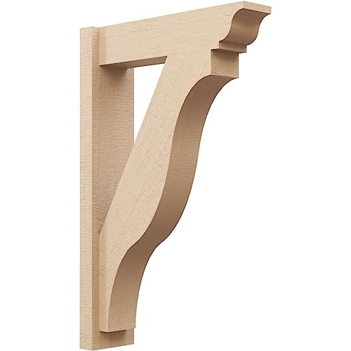 Ekena Millwork 6"W x 22"D x 34"H Funston Traditional Rough Cedar Woodgrain Timb…