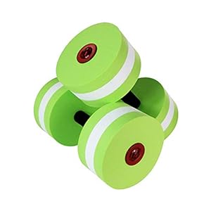 ZZM Foam Dumbbells, Water Aerobics Dumbbell Sports Aquatic Exercise Dumbbells Water Barbells Hand Bars Swimming Training Fitness Equipment 2PCS