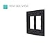 LIVOLO Black US Standard, Luxury Tempered Glass Plate For Wall Socket/Outlet, C5-SR/SR-12
