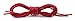 OrthoStep Waxed Very Thin Dress Round Fire Red 30 inch Shoelaces 2 Pair Pack