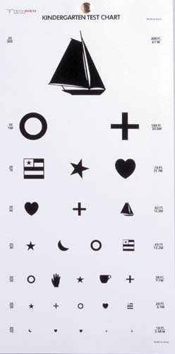 Graham Field Kindergarten Plastic Eye Chart 22" x 11"