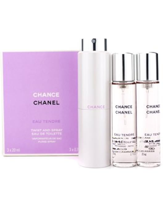 CHANEL CHANCE Eau Tendre 2リフィルセット Amazon.com: Chanel Chance Eau Tendre Twist & Spray Eau De Toilette