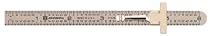 Johnson Level & Tool # 7203 Stainless Steel Pocket Rule with inch 1/64&rdquo;and mm/metric graduations