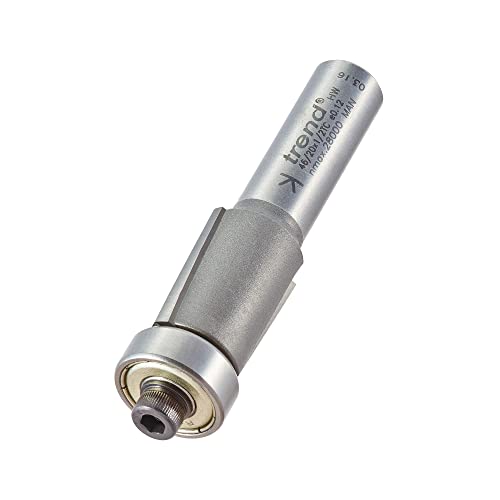 Trend Bearing Guided Trimmer, 1/2 Inch Shank, 19mm Cut, 25mm Length