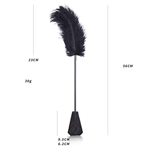 image for LUOEM Flirting Spanking Slapper Satin Eye Covers Flirting Feather Tick