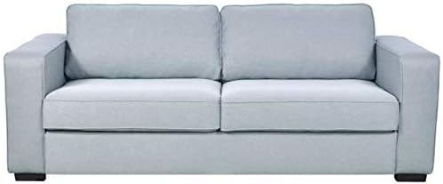 Furniture R France Eden Canape Droit Fixe 3 Places Tissu Gris