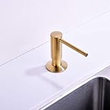 Soap Dispenser,Lead free Soap Dispenser for Kitchen Sink,Commercial Liquid Dish Dispensers,Built In Kitchen Sink Soap Dispenser,Brushed Gold Lotion Dispenser
