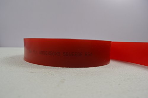 Techtongda Screen Printing Squeegee Blade Rubber 65/75 Durometer 144 inches/roll (65 Durometer)