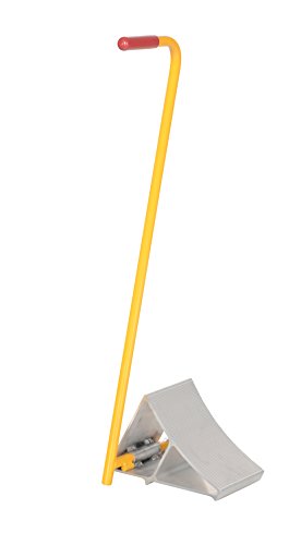 Vestil EALUM-7-H Extruded Aluminum Wheel Chock with Handle, 17-1/16" Width, 37-9/16" Height, 11-7/8" Length