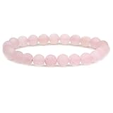 Handmade Gem Semi Precious Gemstone 8mm Round Beads Stretch Bracelet 7