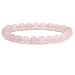 Handmade Gem Semi Precious Gemstone 8mm Round Beads Stretch Bracelet 7