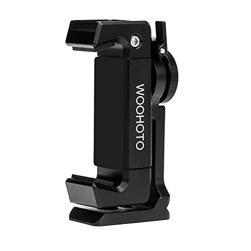 Metal Phone Tripod Mount with Cold Shoe,Woohoto 360 Rotation