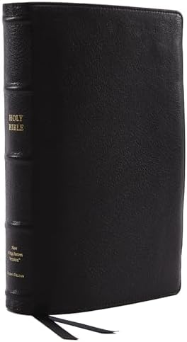 KJV Holy Bible: Large Print Thinline, Black Goatskin Leather