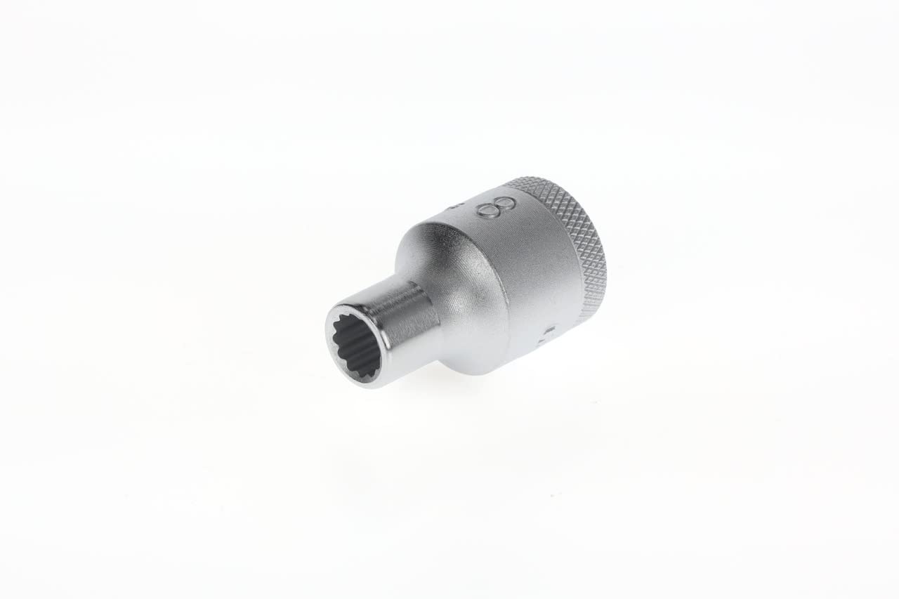 GEDORE Socket, 1/2" 12.5 mm drive, Bi-hex, 8 mm AF, Tool, D 19 8, Chrome-plated steel — image 1