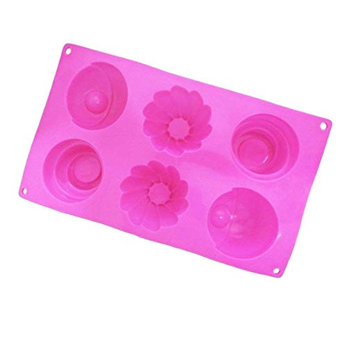Wewin Silicone 6 Cavity Chocolate Cake Mold Tool for Baking Jelly Pudding Dessert Mousse Handmade Soap Frozen Ice