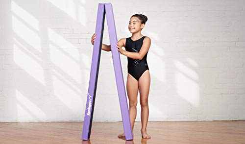 Springee 9ft Balance Beam - Extra Firm - Vinyl Folding Gymnastics Beam for Home - Purple - Thumbnail 4