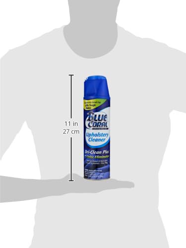 BLUE CORAL DC22 UPHOLSTERY CLEANER DRI-CLEAN PLUS WITH ODOR ELIMINATOR, 22.8 OZ. AEROSOL