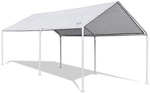 Quictent 3x6m Heavy Duty Carport White Portable Garage Steel Frame