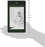 Faber-Castell 9000 Art Set 12 Graphite Pencils in Stylish Tin 8B to 2H view 5