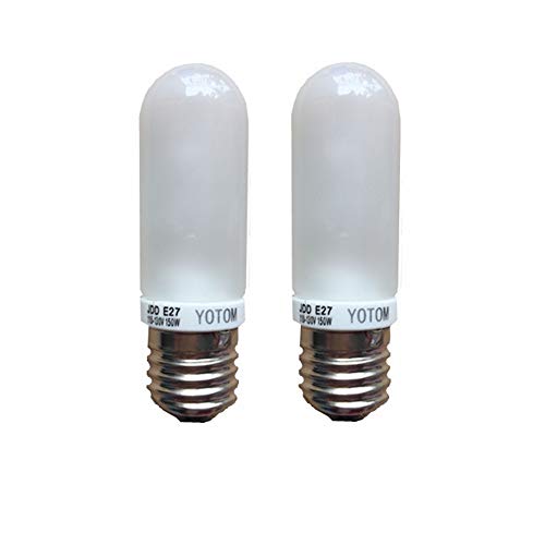 2X 150W Modeling Lamp Bulbs, 110V-130V Frosted Halogen Replacement Light Bulb for Photo Studio Strobe