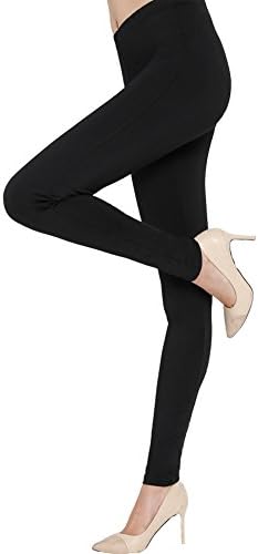 YELAIYEHAO Women's Popular Basic Solid Spandex Full Length Ultra Soft Workout Leggings Superelastic Pants Plus Size
