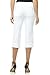 Rekucci Women's Ease into Comfort Modern Classic Cuffed Capri (12, White)